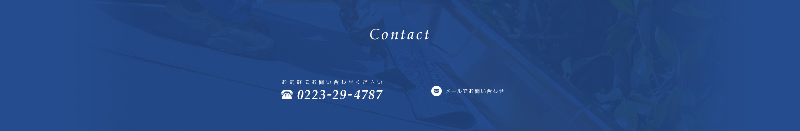 お気軽にお問い合わせください TEL:0223-29-4787 メールでお問い合わせ