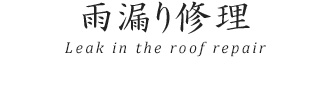 雨漏り修理